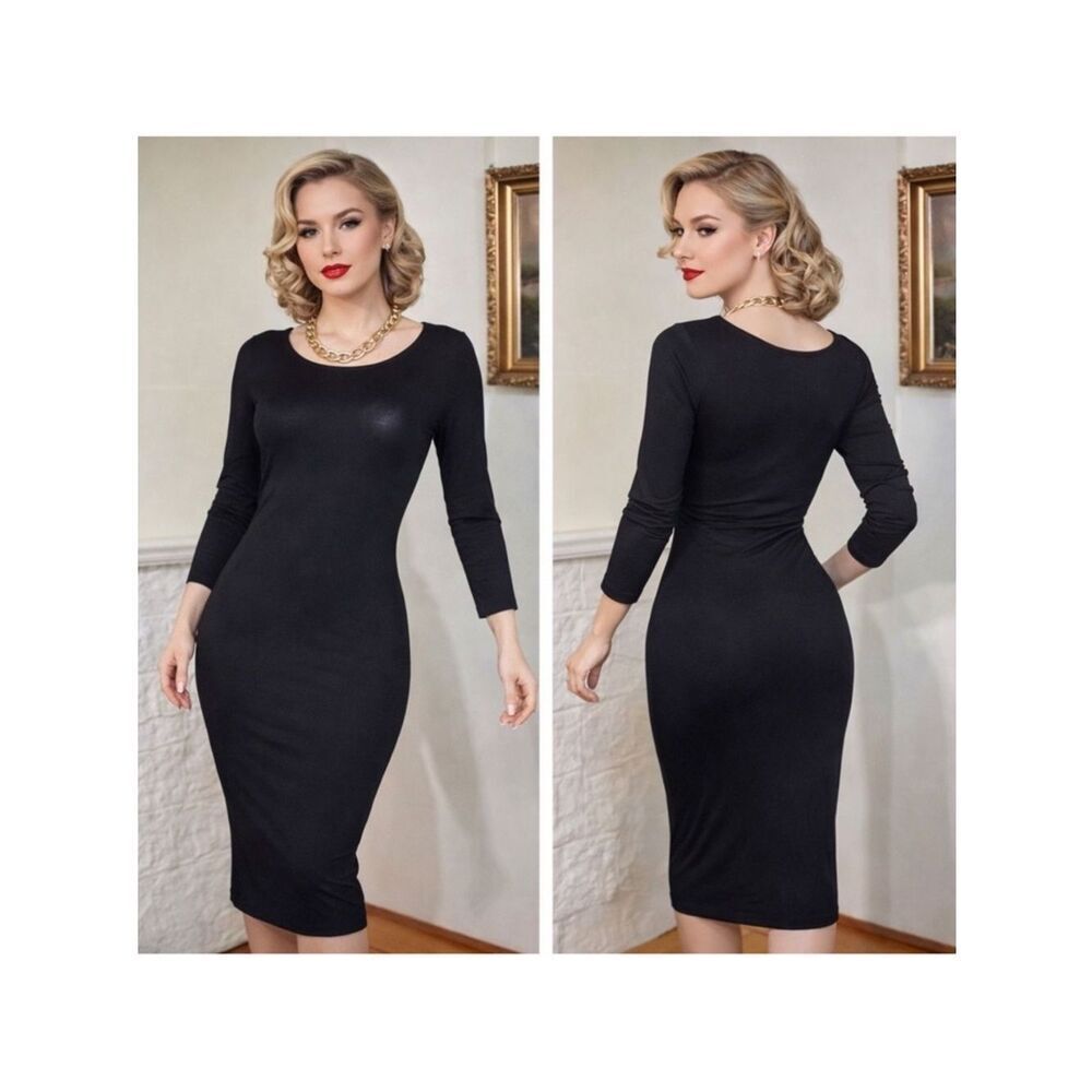 Sexy Bodycon Little Black Dress LBD